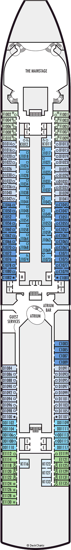 Holland America Eurodam Deck Plans: Ship Layout, Staterooms & Map ...