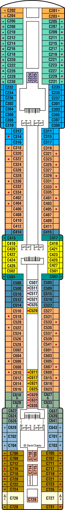 Island Princess Deck Plans Ship Layout Staterooms Map Cruise Critic