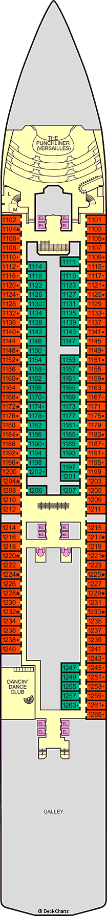 carnival cruise ship spirit deck plan