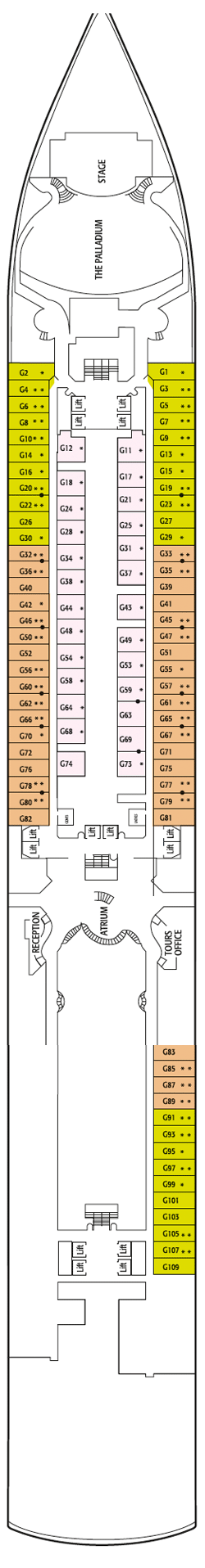 cruise ship arcadia deck plan