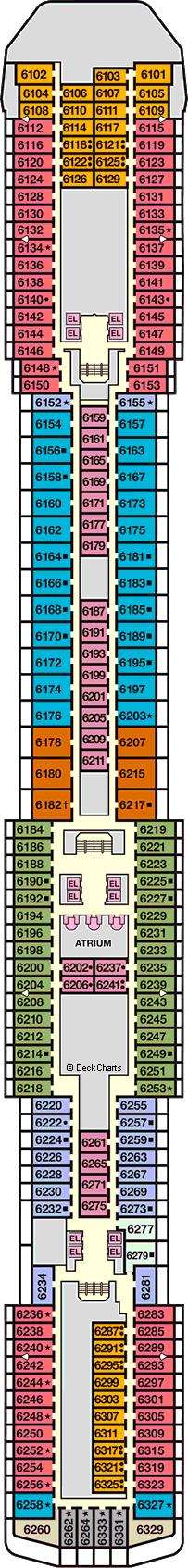 carnival cruise miracle deck plans