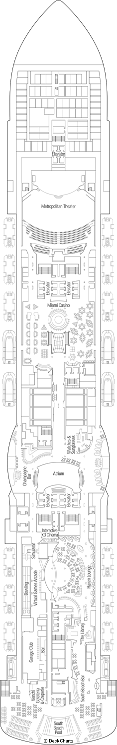 MSC Seaside Deck Plans, Ship Layout &amp; Staterooms - Cruise Critic