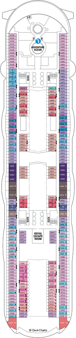 Royal Caribbean Allure Of The Seas Deck Plans Ship Layout Allure Of The Seas Deck Plans