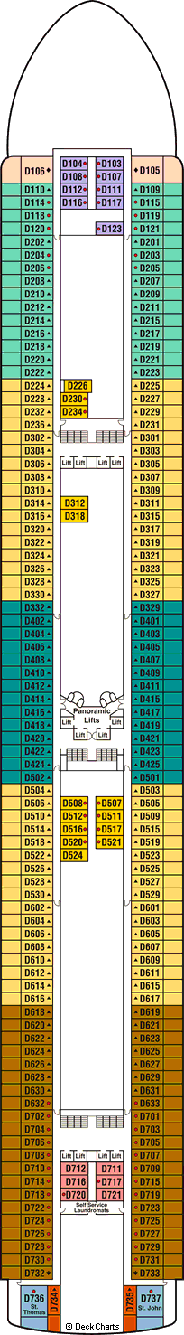 Caribbean Princess Deck Plans, Ship Layout &amp; Staterooms - Cruise Critic